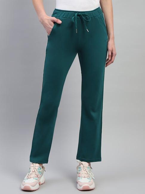 monte carlo teal cotton regular fit trackpants