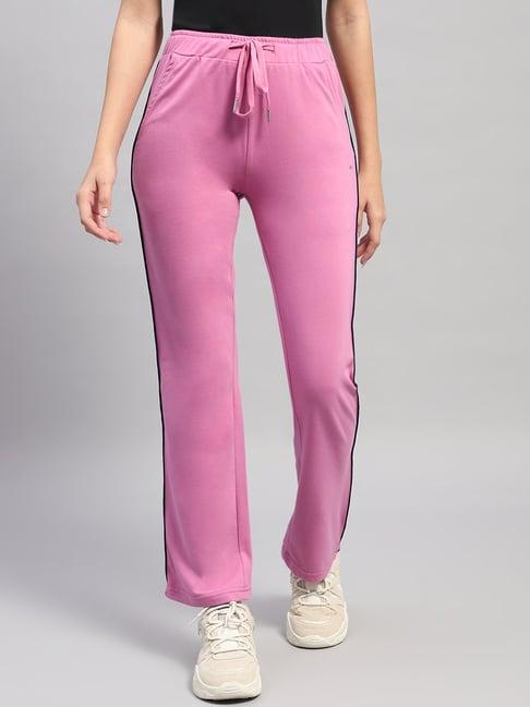 monte carlo pink cotton regular fit trackpants