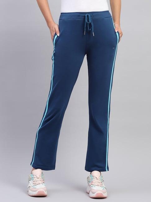 monte carlo blue cotton regular fit trackpants