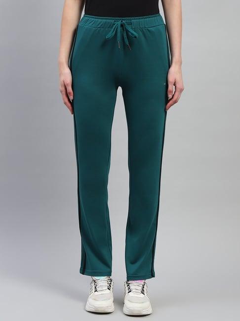 monte carlo teal cotton regular fit trackpants