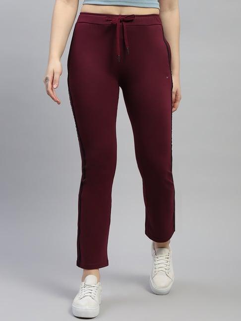 monte carlo wine cotton regular fit trackpants