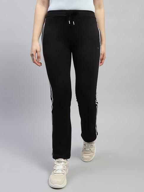 monte carlo black cotton regular fit trackpants