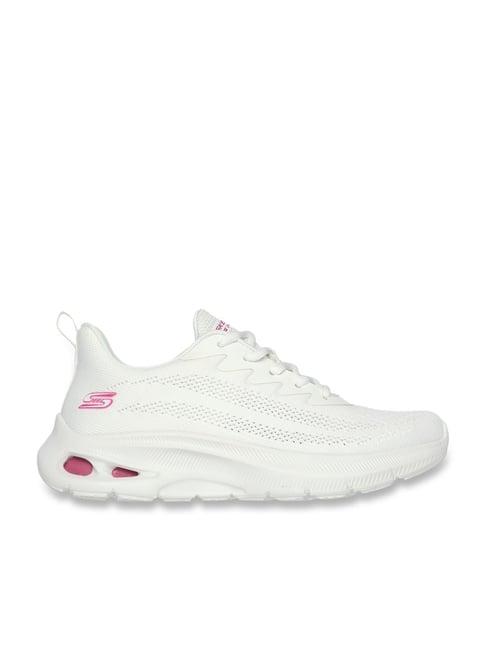 skechers women's bobs unity - sleek waves off white sneakers