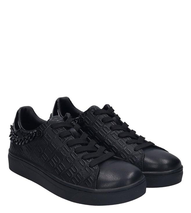 bagatt women's elea logo synthetic black sneakers