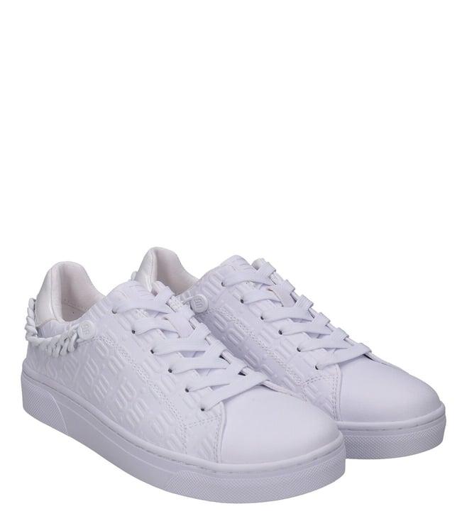 bagatt women's elea logo synthetic white sneakers