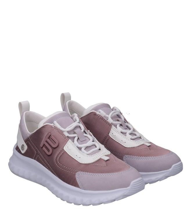 bagatt women's lecce synthetic trends white & purple sneakers