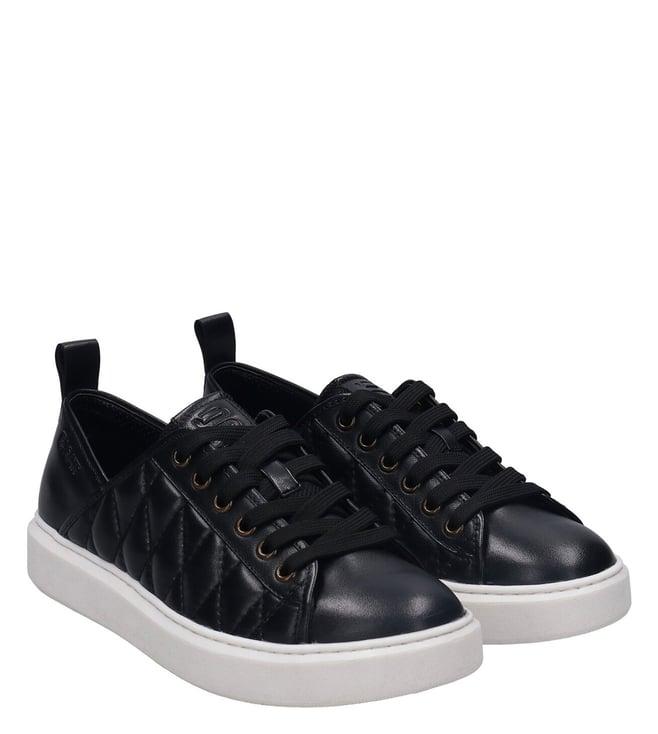 bagatt women's gina quilted leather black sneakers