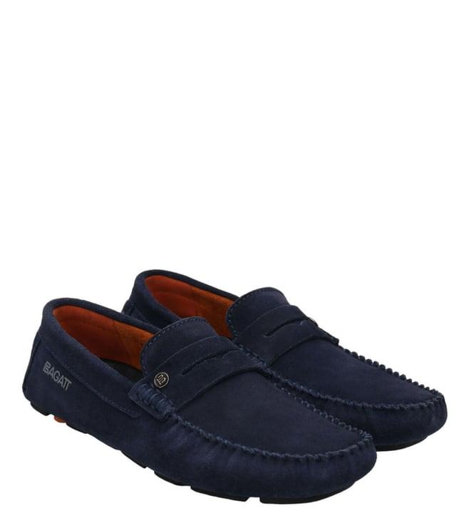 bagatt men's hexa drivers dark blue loafers