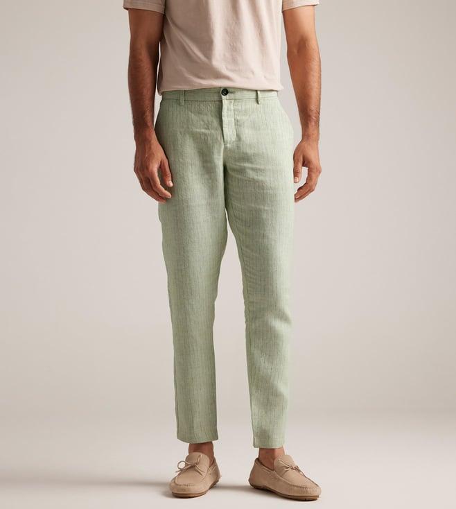 andamen green rise men's linen slant pocket chino