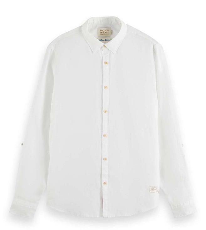 scotch & soda white regular fit shirt