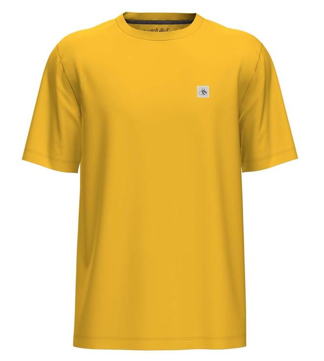 scotch & soda nautical yellow regular fit t-shirt