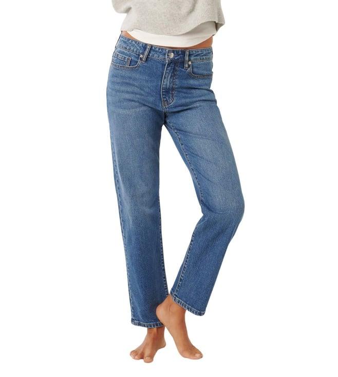 forever new straight mid wash niki mid rise jeans