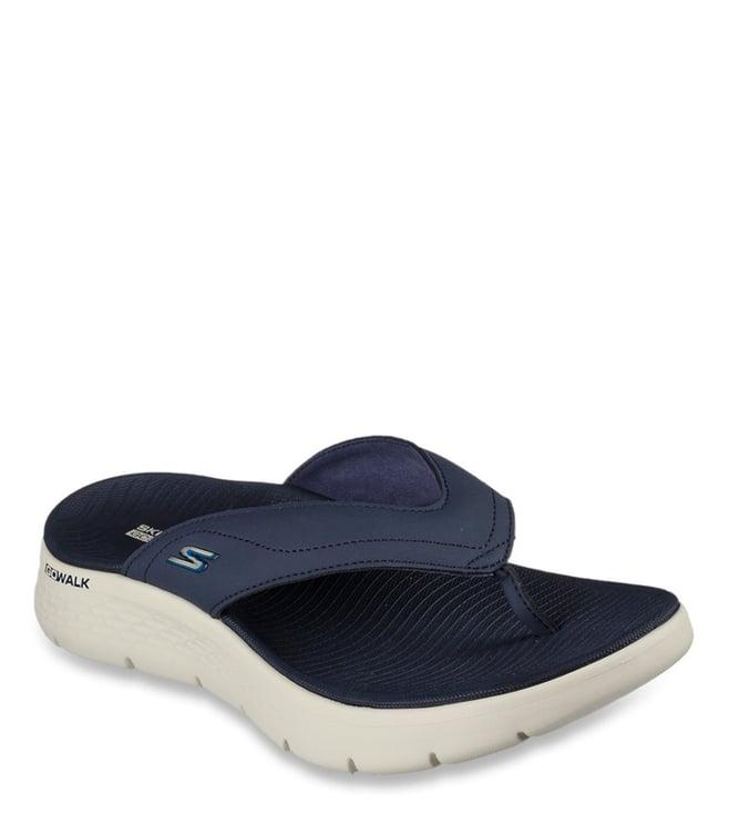 skechers men's go walk flex sandal - vallejo navy flip flops