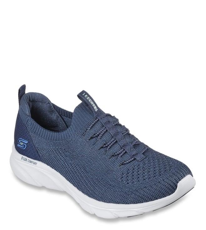 skechers women's d'lux comfort - bonus prize navy sneakers