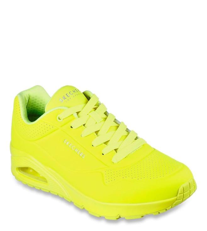 skechers men's uno - stand on air lime casual sneakers