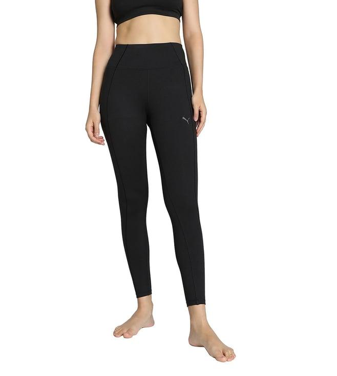 puma black studio foundation hw 7/8 tight fit tights