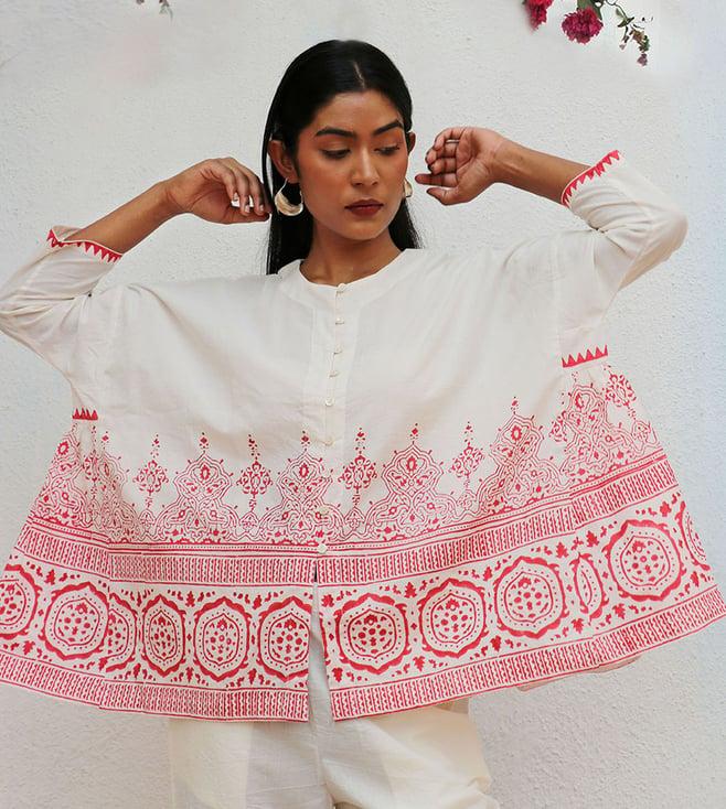 chidiyaa bougainvillea arpina blockprinted cotton top