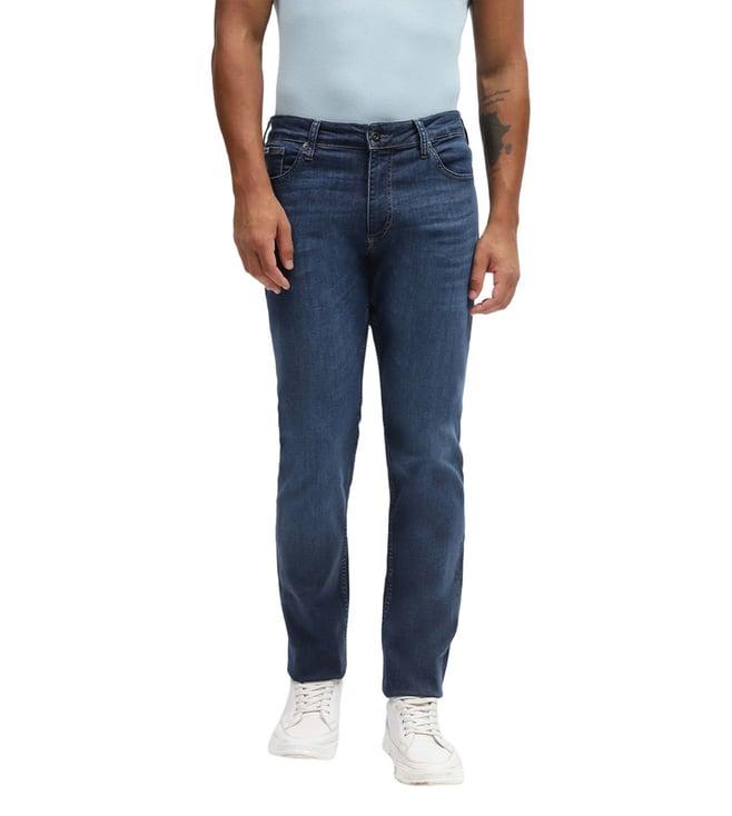 lindbergh tapered blue mid rise jeans