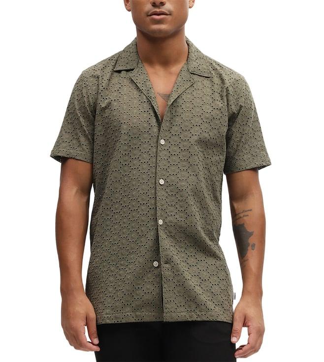 lindbergh green fashion regular fit shirt