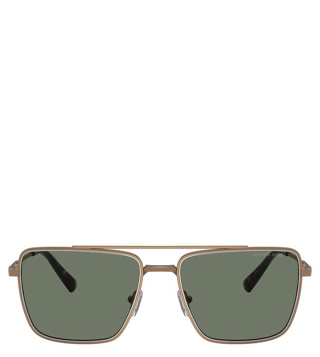 michael kors 0mk115418993h58 green uv protected aviator sunglasses for men