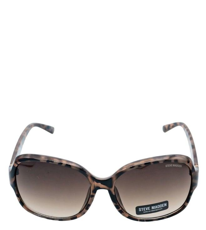 steve madden x17043 brown uv protected square sunglasses for women