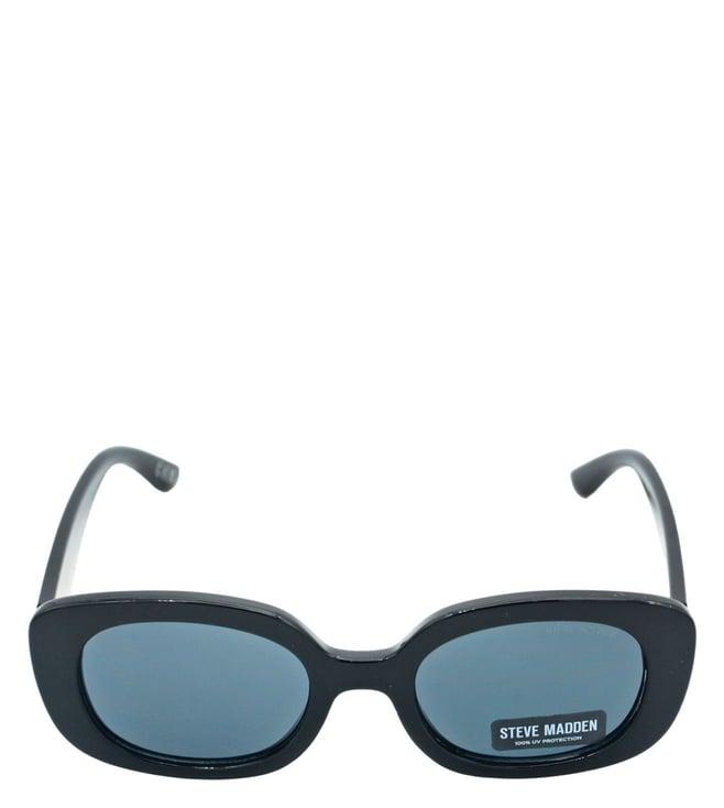 steve madden x17062 blue uv protected rectangular sunglasses for women