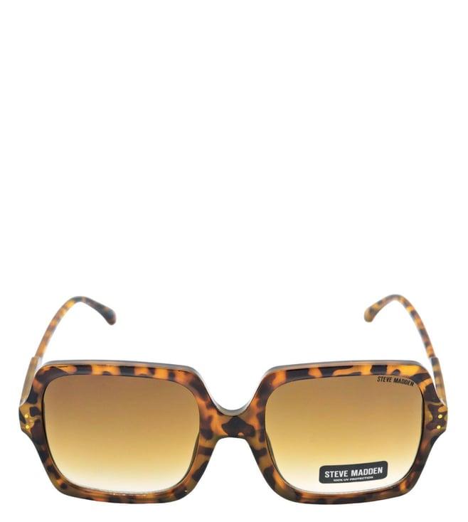 steve madden x17069 brown uv protected butterfly sunglasses for women