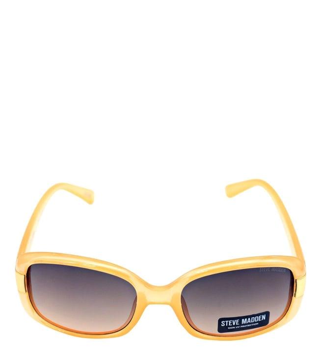 steve madden x17084 blue uv protected square sunglasses for women