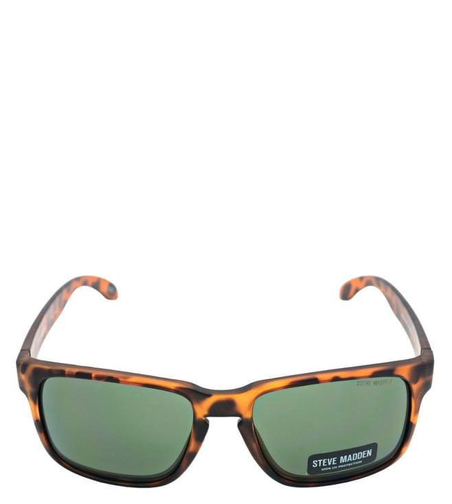 steve madden x17147 green uv protected square sunglasses for men