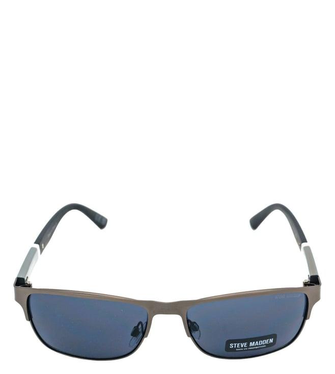 steve madden x17134 blue uv protected square sunglasses for men