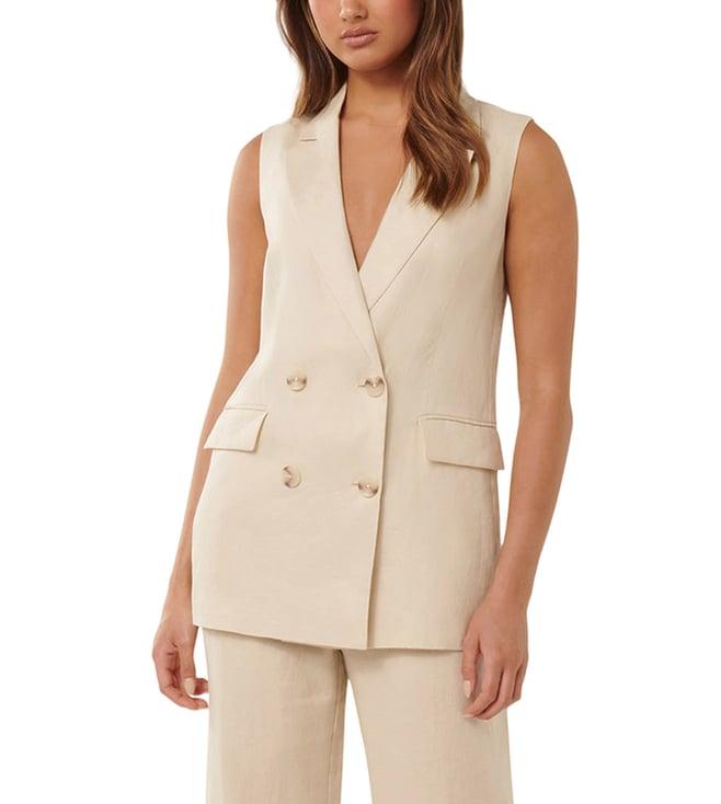 forever new champagne sophia regular fit waistcoat