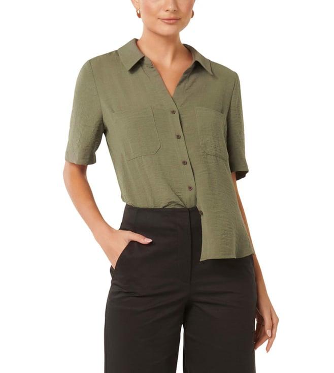 forever new khaki esther regular fit shirt