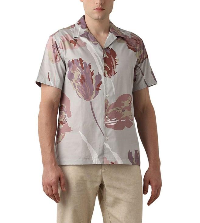 selected homme cameo rose floral print regular fit shirt