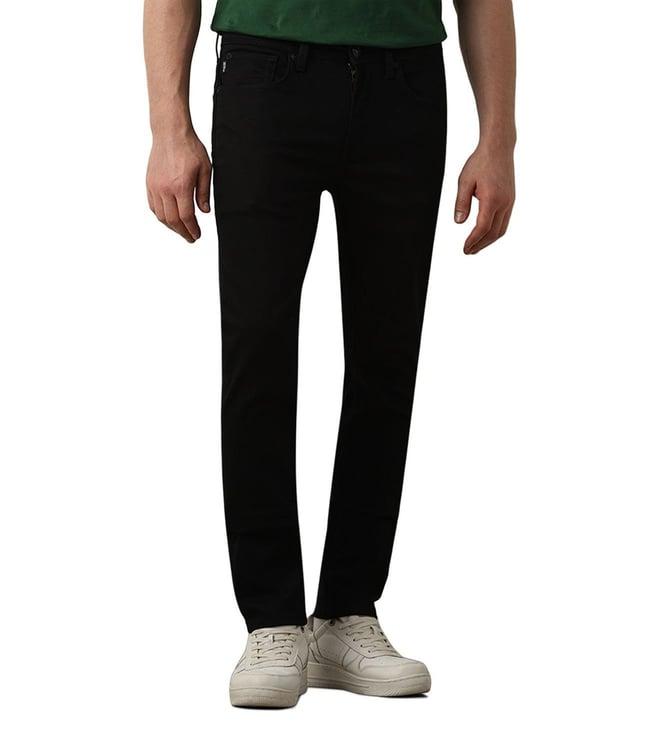 selected homme slim black leon mid rise jeans