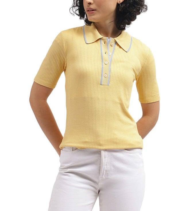 gant yellow slim fit polo t-shirt