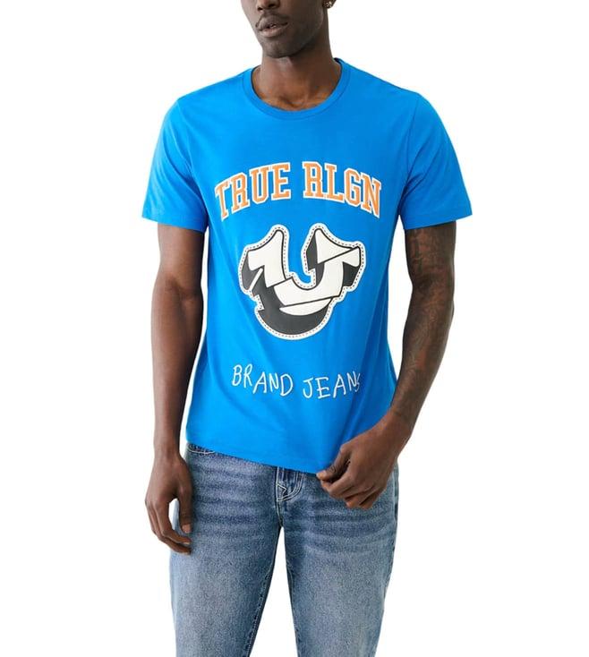 true religion blue logo regular fit t-shirt