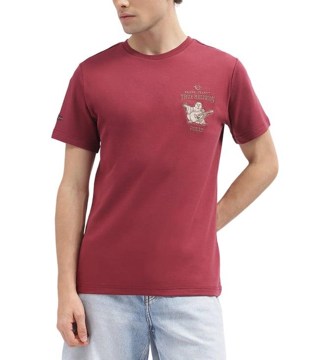 true religion red logo regular fit t-shirt