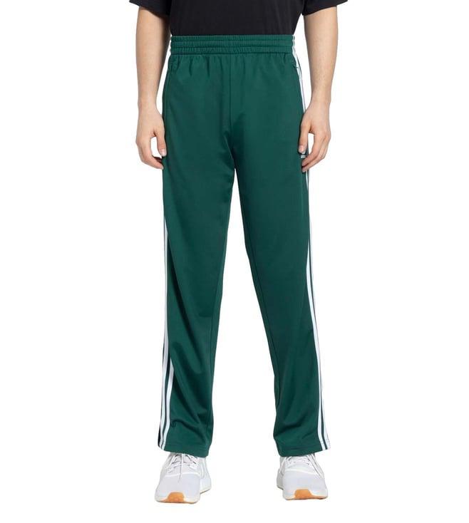 adidas originals green logo regular fit trackpants