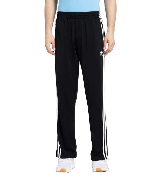 adidas originals black logo regular fit trackpants