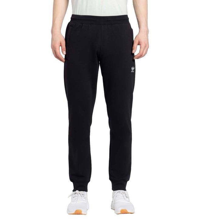 adidas originals black logo slim fit joggers