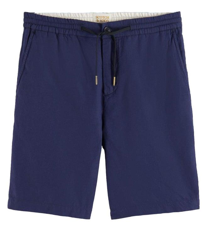 scotch & soda navy regular fit shorts