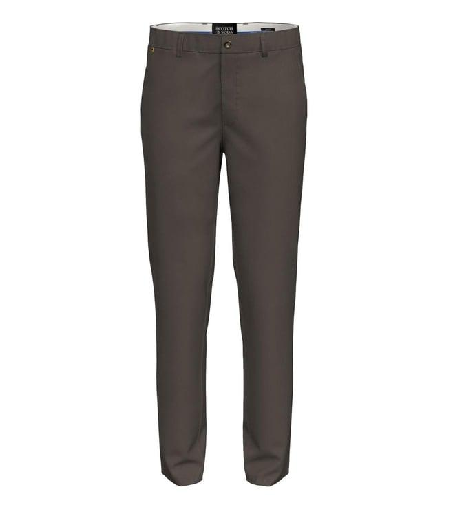 scotch & soda dark taupe super slim fit chinos