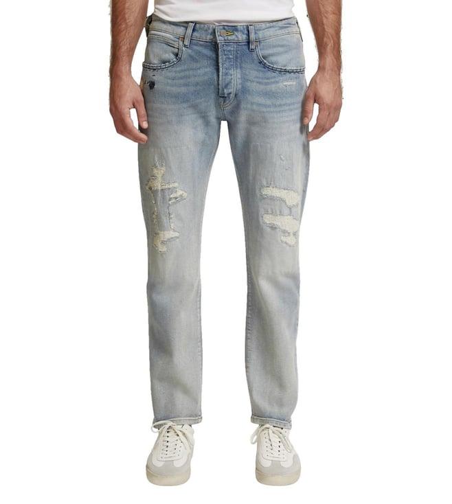 scotch & soda the zee surf and turf tattered mid rise jeans