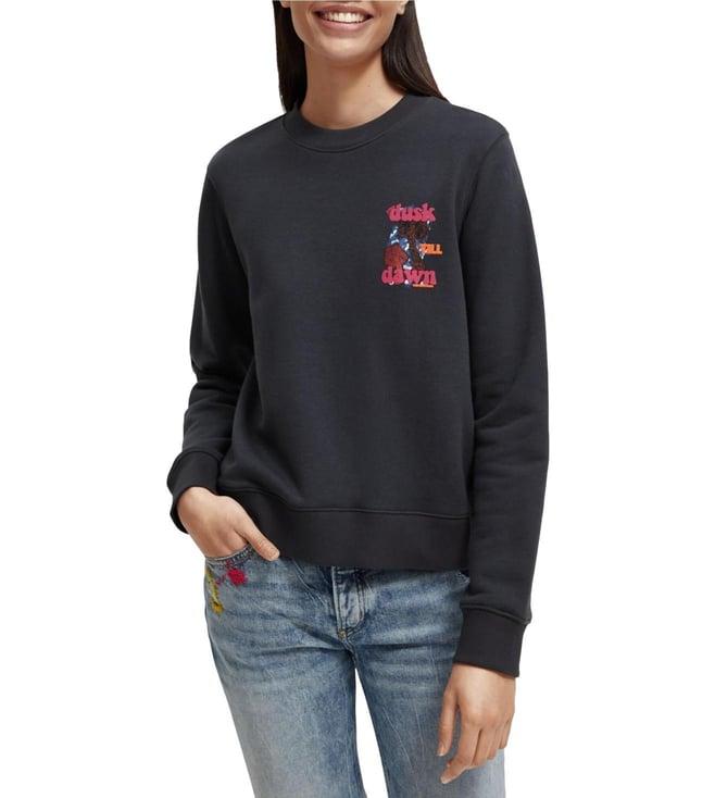 scotch & soda charcoal graphic regular fit sweatshirt