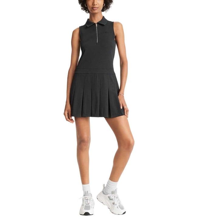 dkny black flaired fit dress