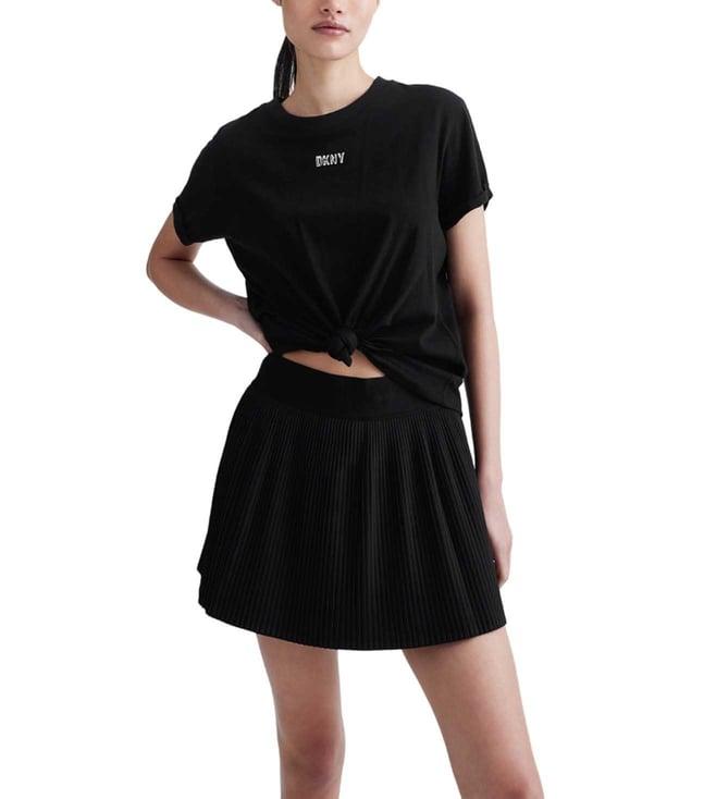 dkny black regular fit top