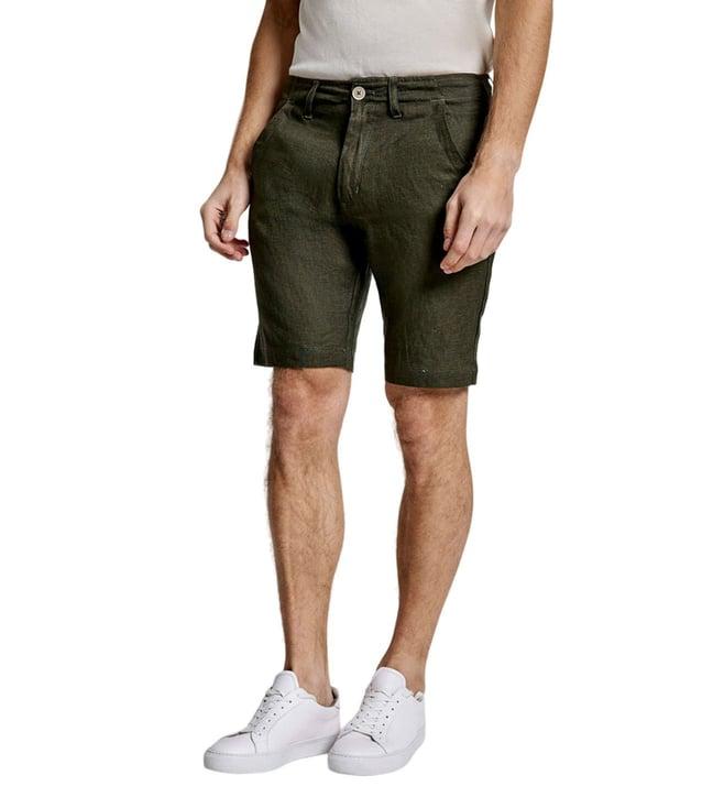 bruun & stengade green regular fit shorts