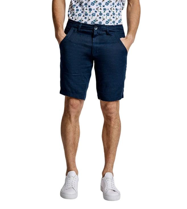 bruun & stengade blue regular fit shorts