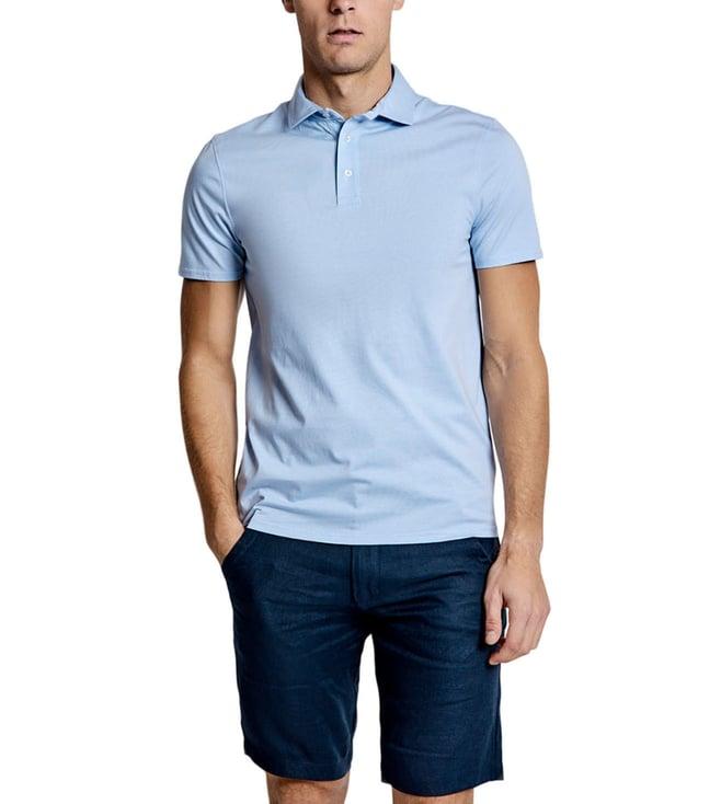 bruun & stengade blue regular fit polo t-shirt