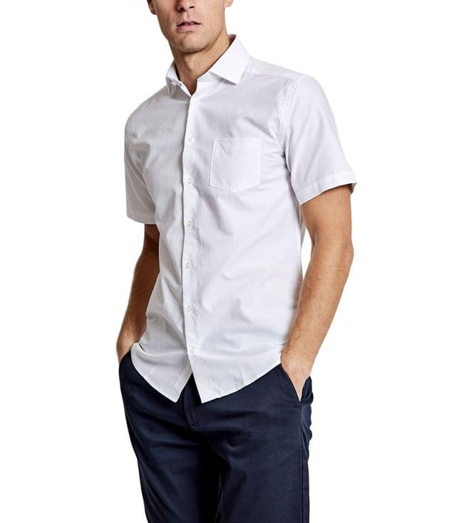 bruun & stengade white regular fit shirt